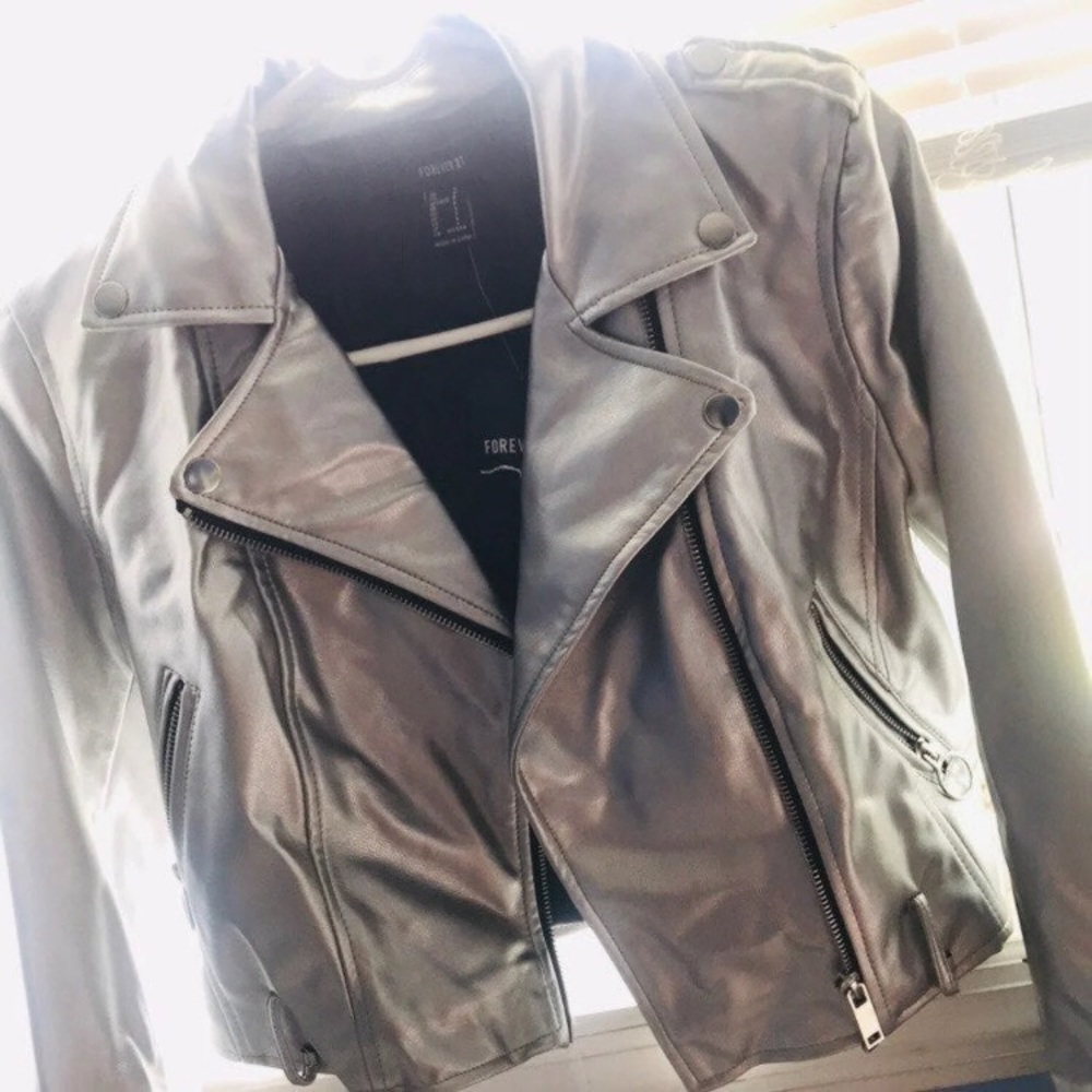 Faux leather jacket